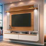 Painel Ripado Para Tv Até 55 Polegadas Com Led 2 Portas Cosmo Hb Móveis