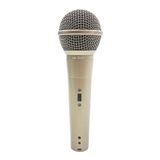 Microfone Com Fio Profissional Ls58 Champanhe, Acompanha...