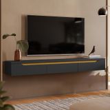 Rack Para Tv Até 65 Polegadas Suspenso Preto/cedro