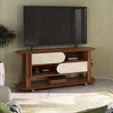 Rack Para Tv Até 65 Polegadas 2 Portas De Correr Com Rodízios Mundi Artely