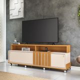 Rack Para Tv Até 70 Polegadas 2 Portas De Correr Com Rodízios Graci Hb Móveis