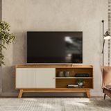 Rack Para Tv Até 65 Polegadas 1 Porta De Correr Com Pés Aurum Linea Brasil