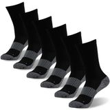 Meias De Cobre Footplus Mid Calf Arch Support, 6 Pares, Todas Pretas