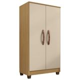 Armario Multiuso 2 Portas 6522 61 Cm Carvalho Am Off White Incp
