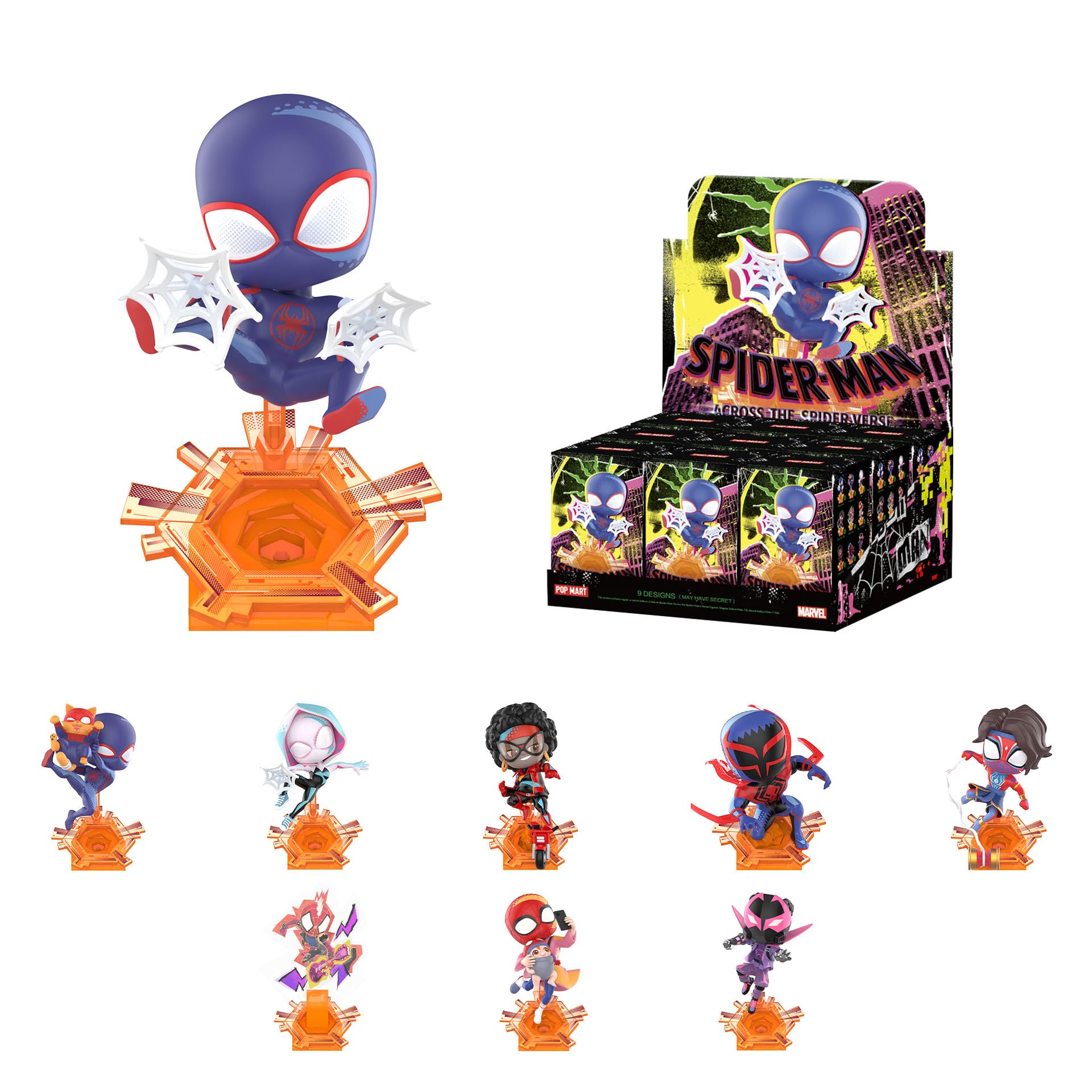 Figuras De Ação Pop Mart Marvel Spider-man Across Spider-verse