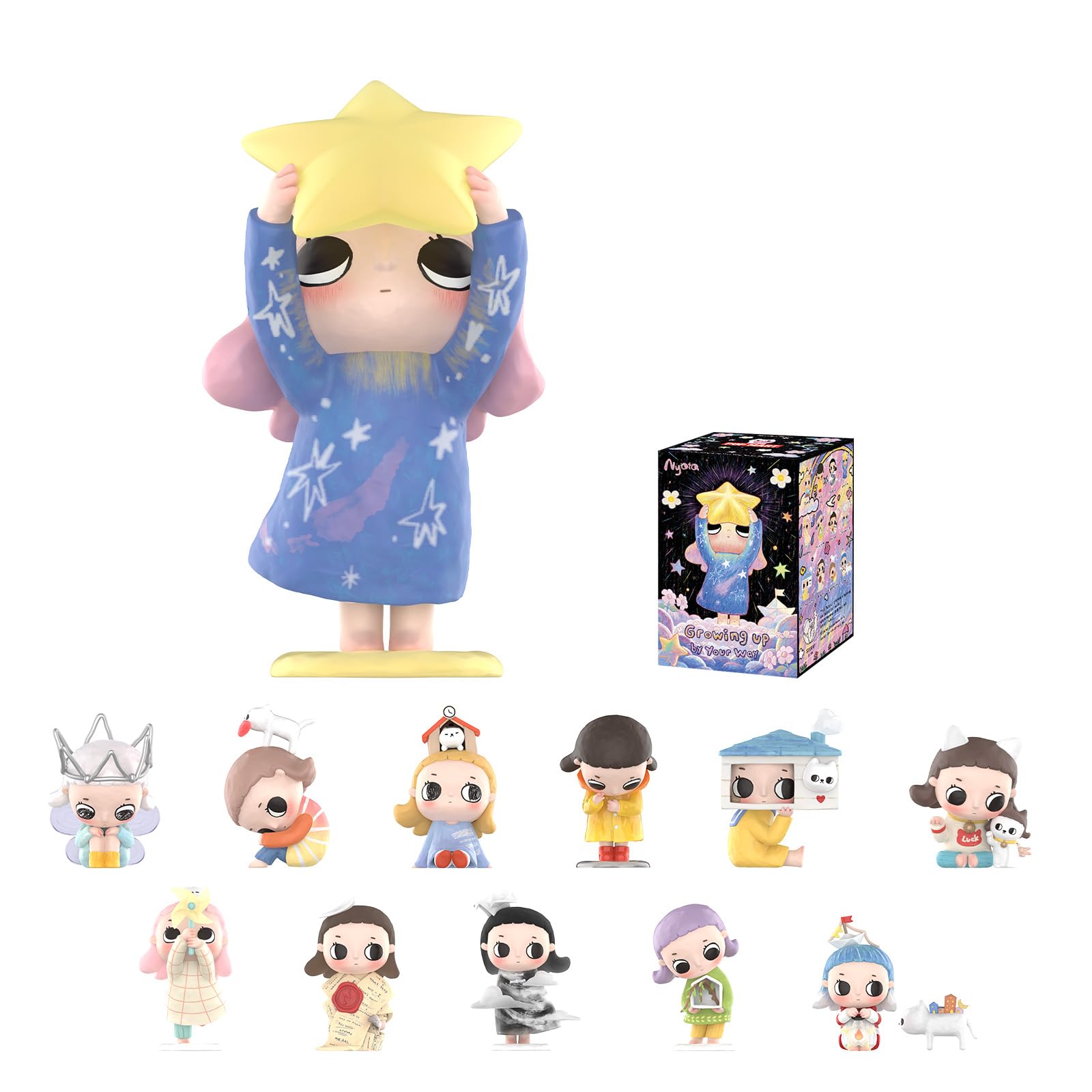 Figuras De Ação Pop Mart Nyota Série Growing Up By Your Way