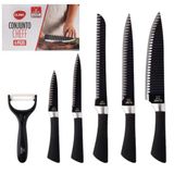 Conjunto De Facas Profissional Aço Inox Chef Premium 6 Peças