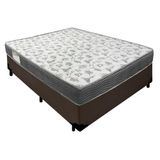 Cama Box Casal Sintético + Colchão De Espuma D33 Sereneprime 138cm Marrom