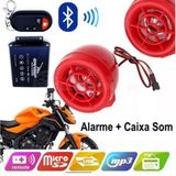 Moto Caixa Alarme Para Som Via Bluetooth Usb Mp3 Sd Fm Top Som Moto - Aturn Shop