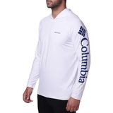 Camiseta Manga Longa G Com Capuz Columbia Aurora Branca