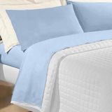 Jogo Cama Queen 180 Fios 100% Algodão Premier Andreza Azul