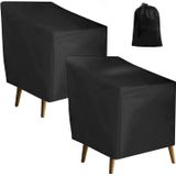Pátio Chair Covers 27 W X 31 D X 40 H Preto Para Outdoor O