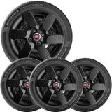 4x Calota Fiat Uno Mille Palio Siena Aro 13 Preto 095cb