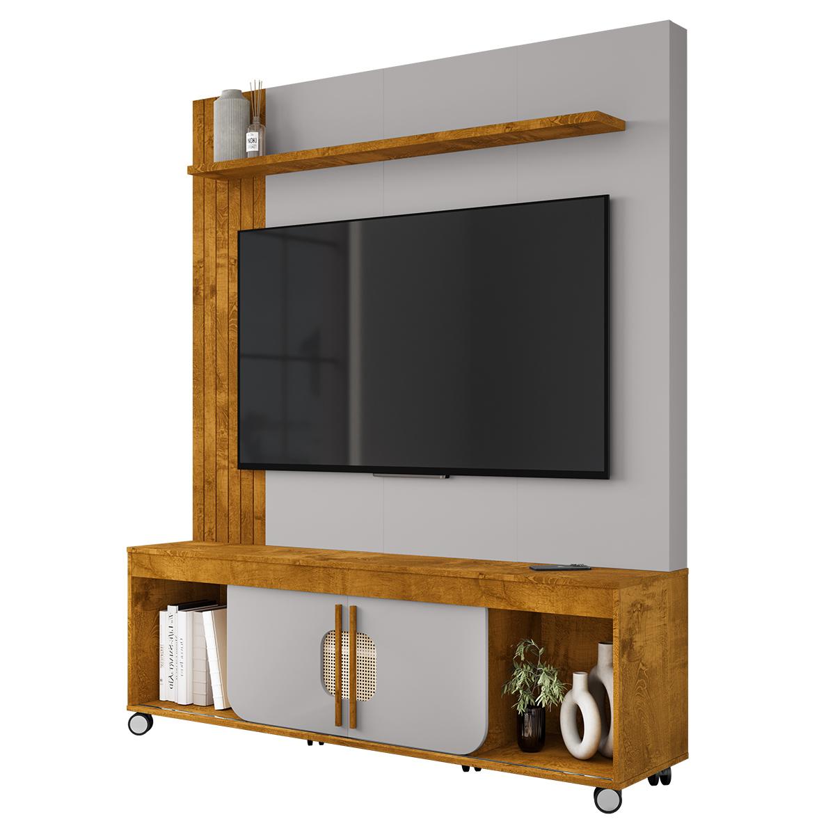 Home Estante Rack Maragogi Para Tv Até 65 Polegadas Naturale/off White