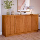 Aparador Buffet Ripado 4 Portas 100 Mdf Lia Cimol