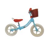 Bicicleta Bike Azul Infantil Equilíbrio S/ Pedal Cestinha