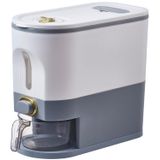 Recipiente De Arroz Sooyee Com Capacidade De 5 Kg Com Tampa E Escala De Tempo Branco/cinza