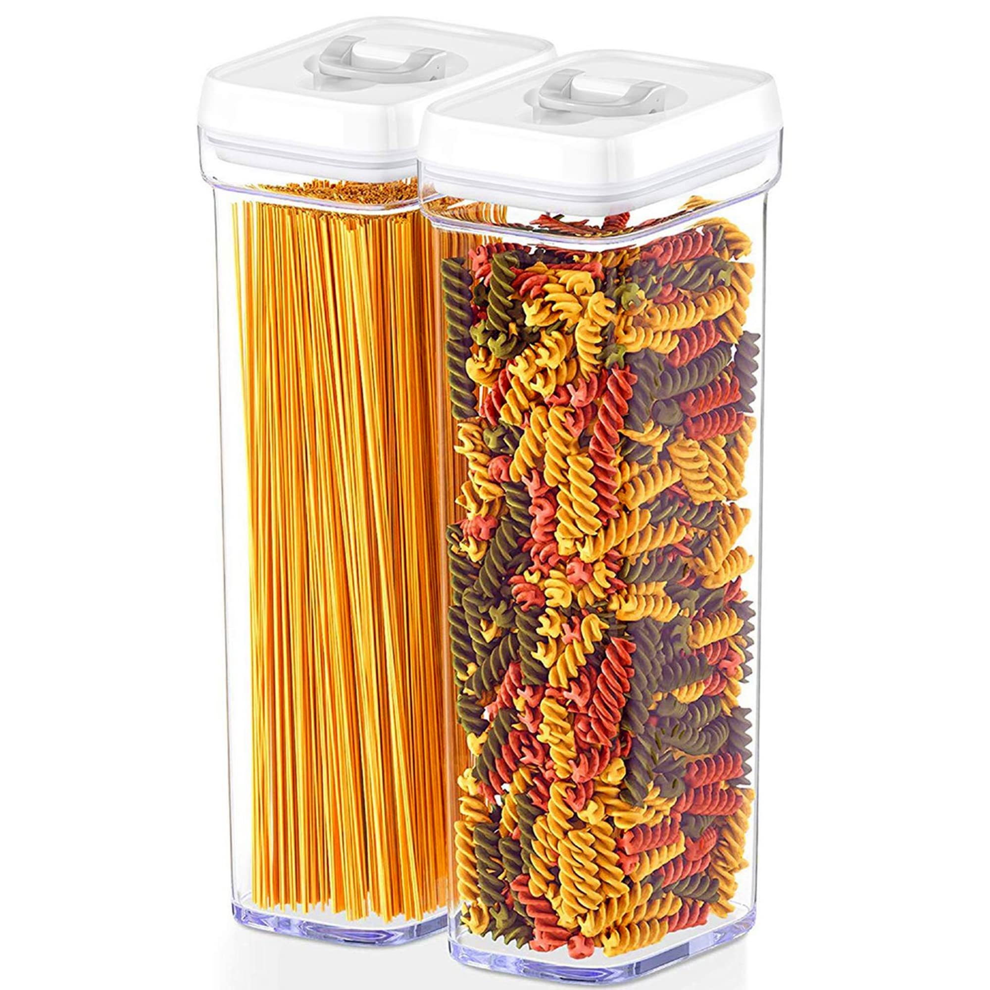 Recipientes De Armazenamento De Massas Dwëllza Kitchen, Conjunto De 2 Brancos