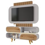 Home Estante Rack Camboriu Para Tv Até 55 Polegadas Cinamomo/off White