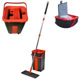 Flat Mop Rodo Lava E Seca Com Balde E 1 Refil - Praticidade E Eficiência Na Limpeza