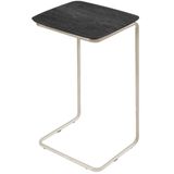 Mesa De Apoio Slim Ébano Em Metal Cromado