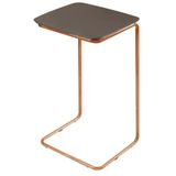 Mesa De Apoio Slim Concreto Em Metal Cobre