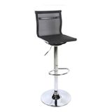 Banqueta De Bar Ajustavel Preto De Metal 76x40x40 Cm