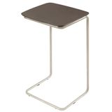 Mesa De Apoio Slim Concreto Em Metal Cromado