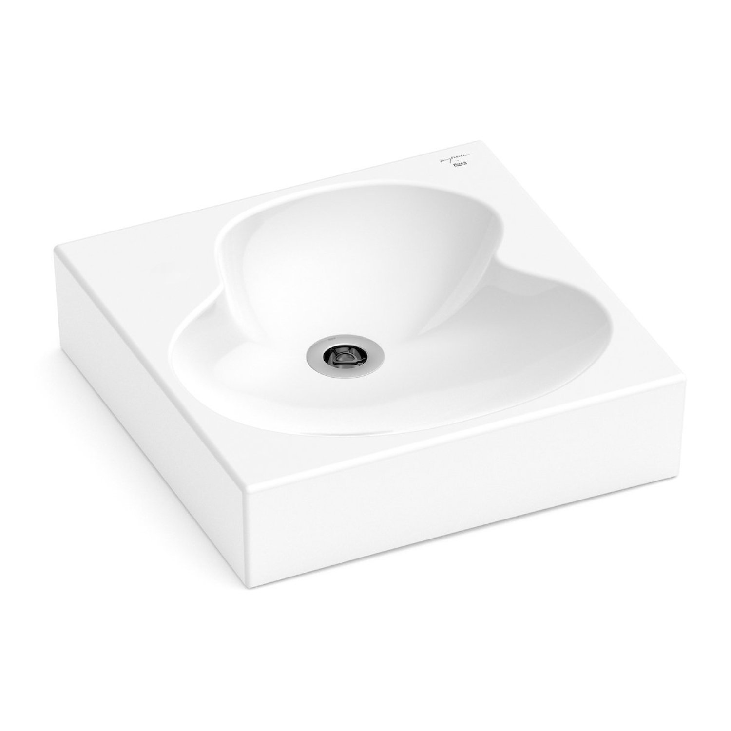 Cuba De Apoio 41x41cm Ruy Ohtake Roca Branco