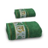 Jogo De Toalha De Banho Infantil 2 Peças Soft Kids Com Lavabo Appel Verde - Selva