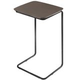 Mesa De Apoio Slim Concreto Em Metal Preto