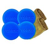 4 Aplicador Espuma Automotivo Vonixx + Kit Pano Microfibra