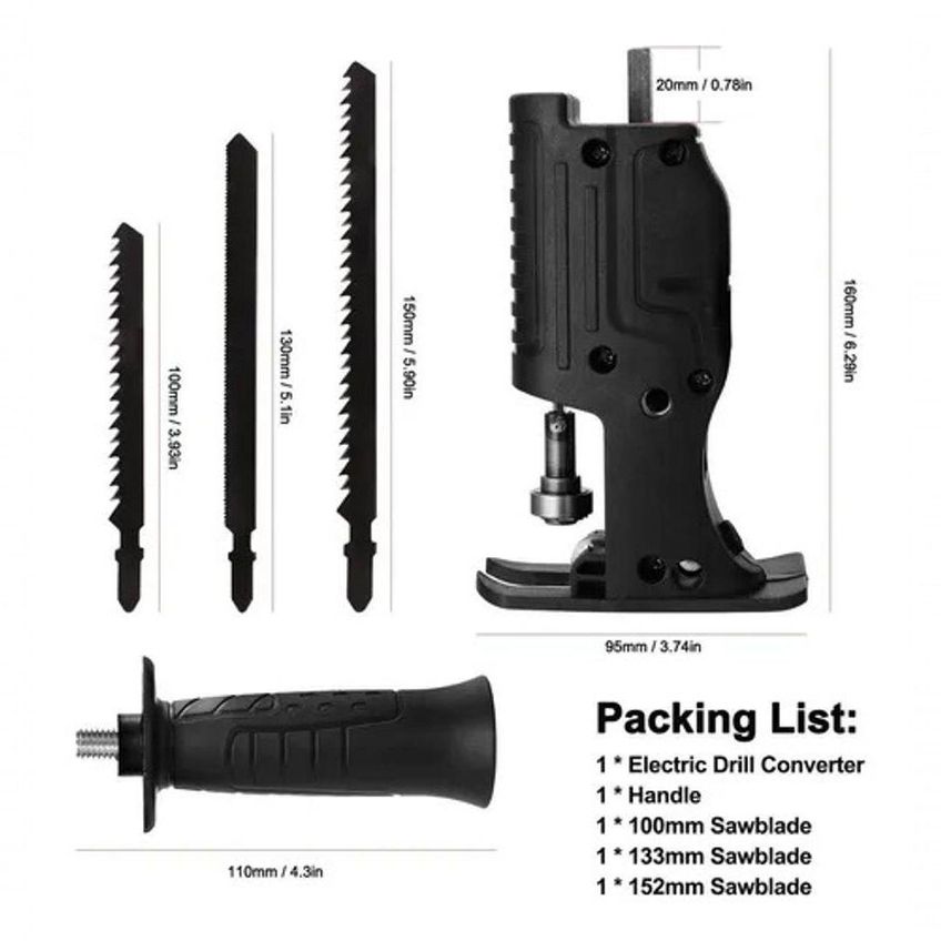 Adaptador Serra Sabre Tico Tico Furadeira E Parafusadeira - imagem 4