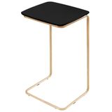 Mesa De Apoio Slim Preto Em Metal Ouro