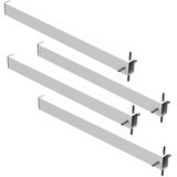 4 Suportes Pia Chumbar Bancada Mesa 50 Cm - Branco