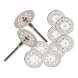 10 Serra Discos 22mm Diamantados Corte Micro Retífica Dremel