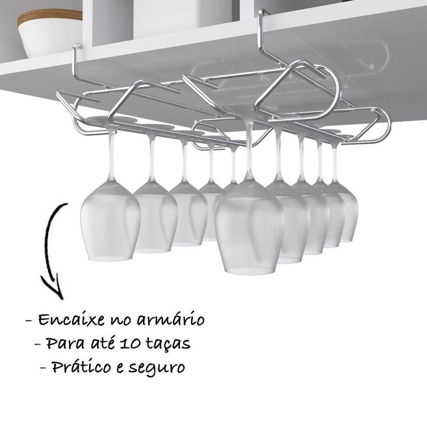Suporte De Encaixe Em Aço Para Taças - Stolf Cromado - imagem 3