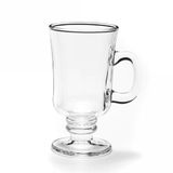 Kit 6 Caneca Cappuccino Royal Xicara De Vidro Taca Alta Cafe Chocolate Dolce Gusto Coffe 230ml Bar Restaurante