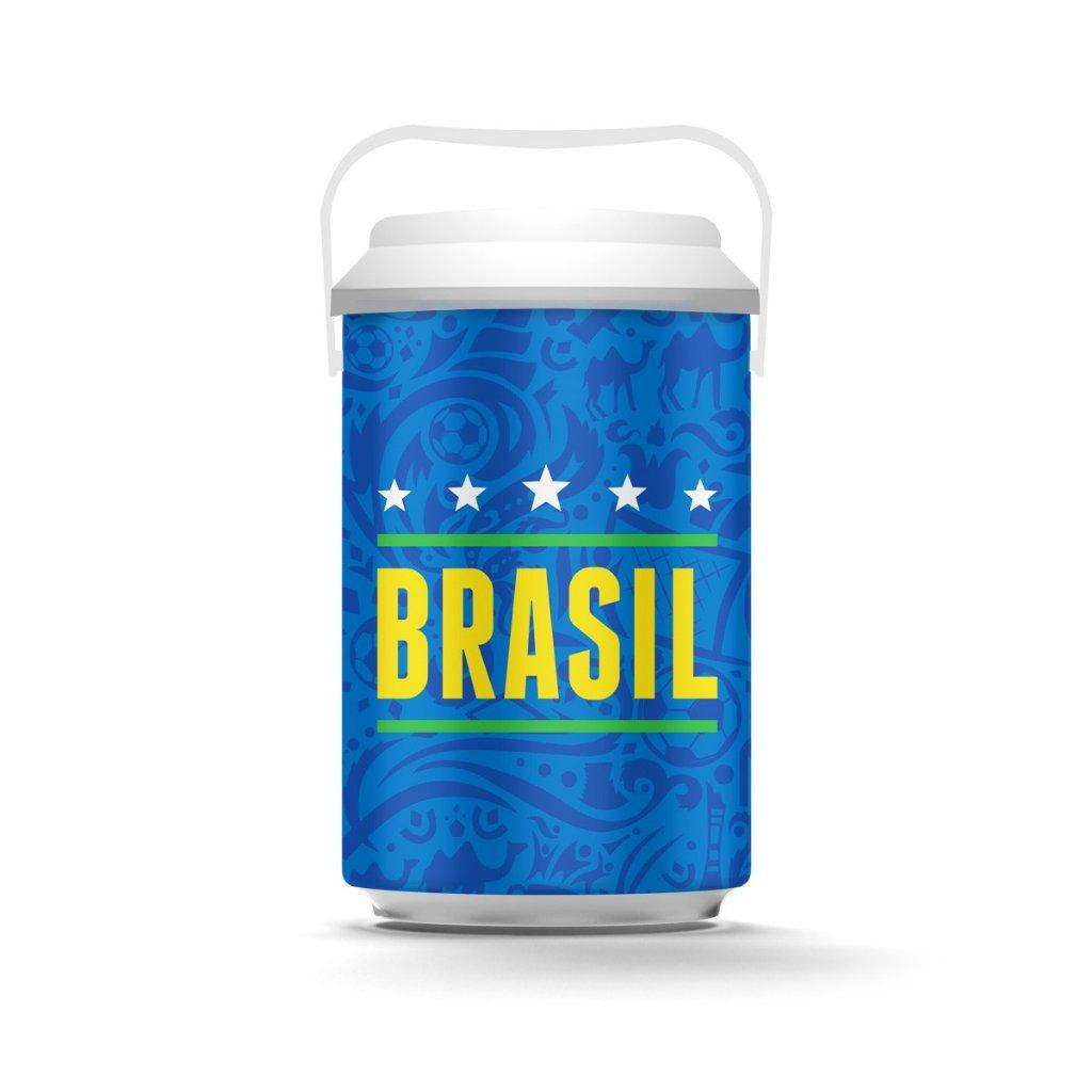 Cooler 10 Latas - Brasil Vem Hexa (azul) Copa Do Mundo - Carrefour