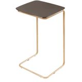 Mesa De Apoio Slim Concreto Em Metal Ouro