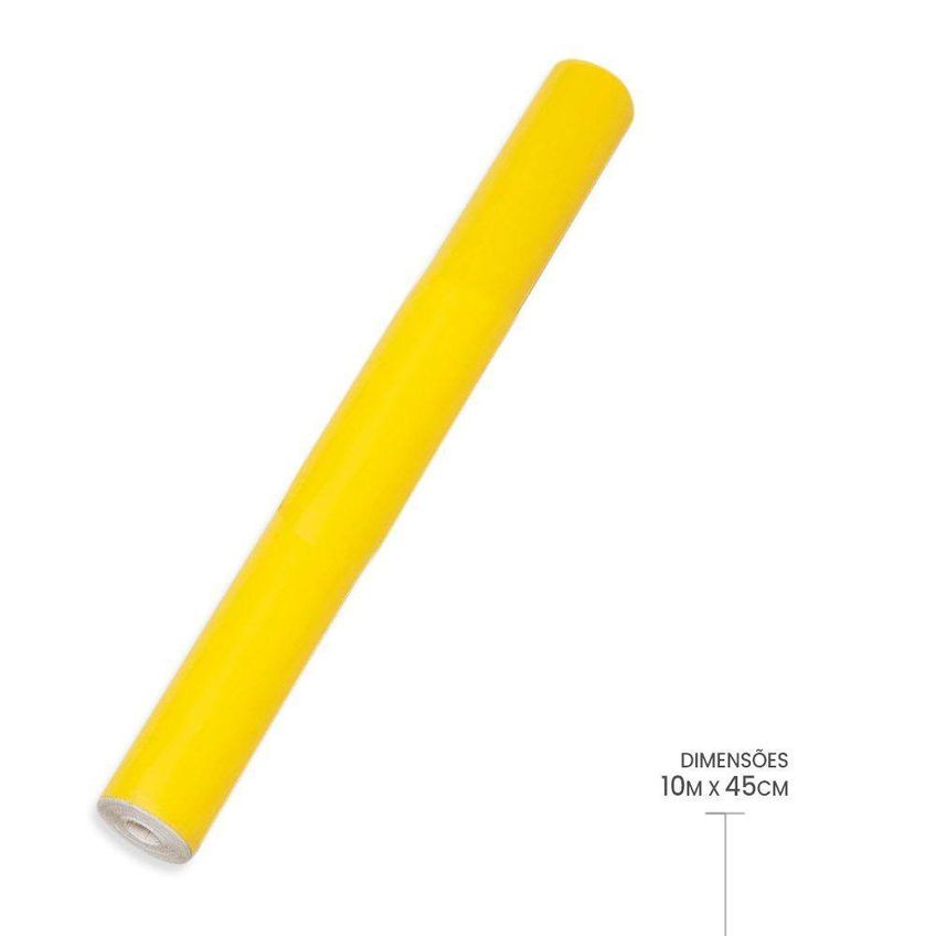 Papel Adesivo Contact Amarelo Com 10 Metros - imagem 2