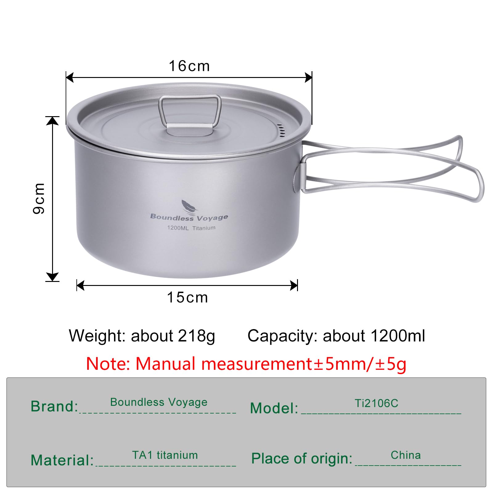 Conjunto De Utensílios De Cozinha Boundless Voyage Titanium Pot 1