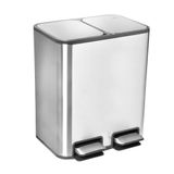 Lixeira Duplapedal Piso Docol Flat 20l (10+10l) Aço Inox