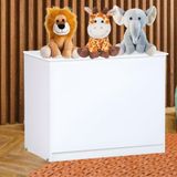 Baú Para Brinquedos Armazenamento Multiuso E Quarto Fofinho Branco