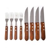 Faqueiro Para Churrasco 8 Peças Em Aço Inox Kenya