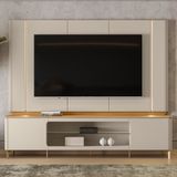 Rack Para Tv Até 75 Polegadas Com Painel Santorini Tauari/off White Fosco