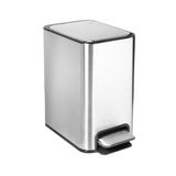 Lixeira Com Pedal Piso Docol Flat 7l Aço Inox Balde Removível Docol