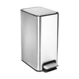 Lixeira Com Pedal Piso Docol Flat 10l Aço Inox Balde Removível Docol