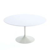 Mesa de Jantar Tulipa Saarinen Redonda 90 cm Laqueada Branco