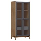 Cristaleira 2p 1g Vidro Canelado 180x80 Cm 2157 Tauari Concret Milani Store